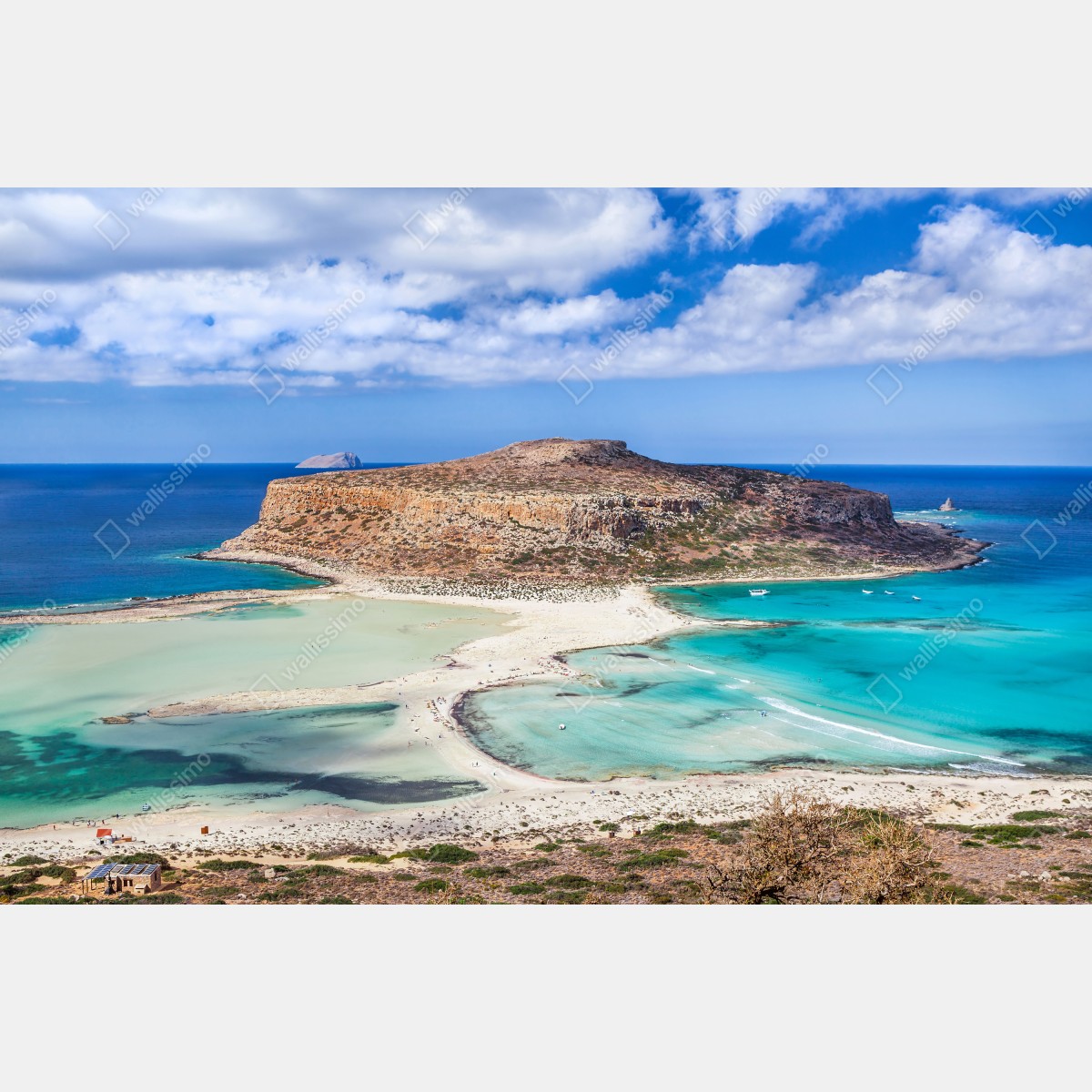 Leinwandbild türkise lagune mit insel und sandstrand – Wallnifity® Leinwandbild türkise lagune mit insel und sandstrand – Wallnifity®