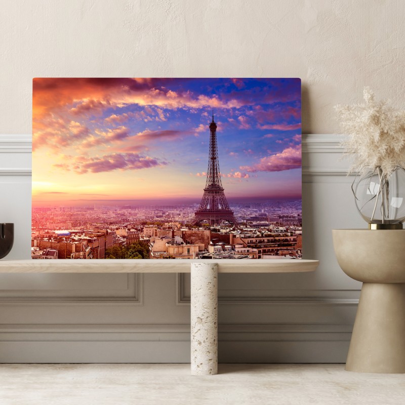 Leinwandbild sonnenuntergang über dem Eiffelturm – Wallnifity® Leinwandbild sonnenuntergang über dem Eiffelturm – Wallnifity®