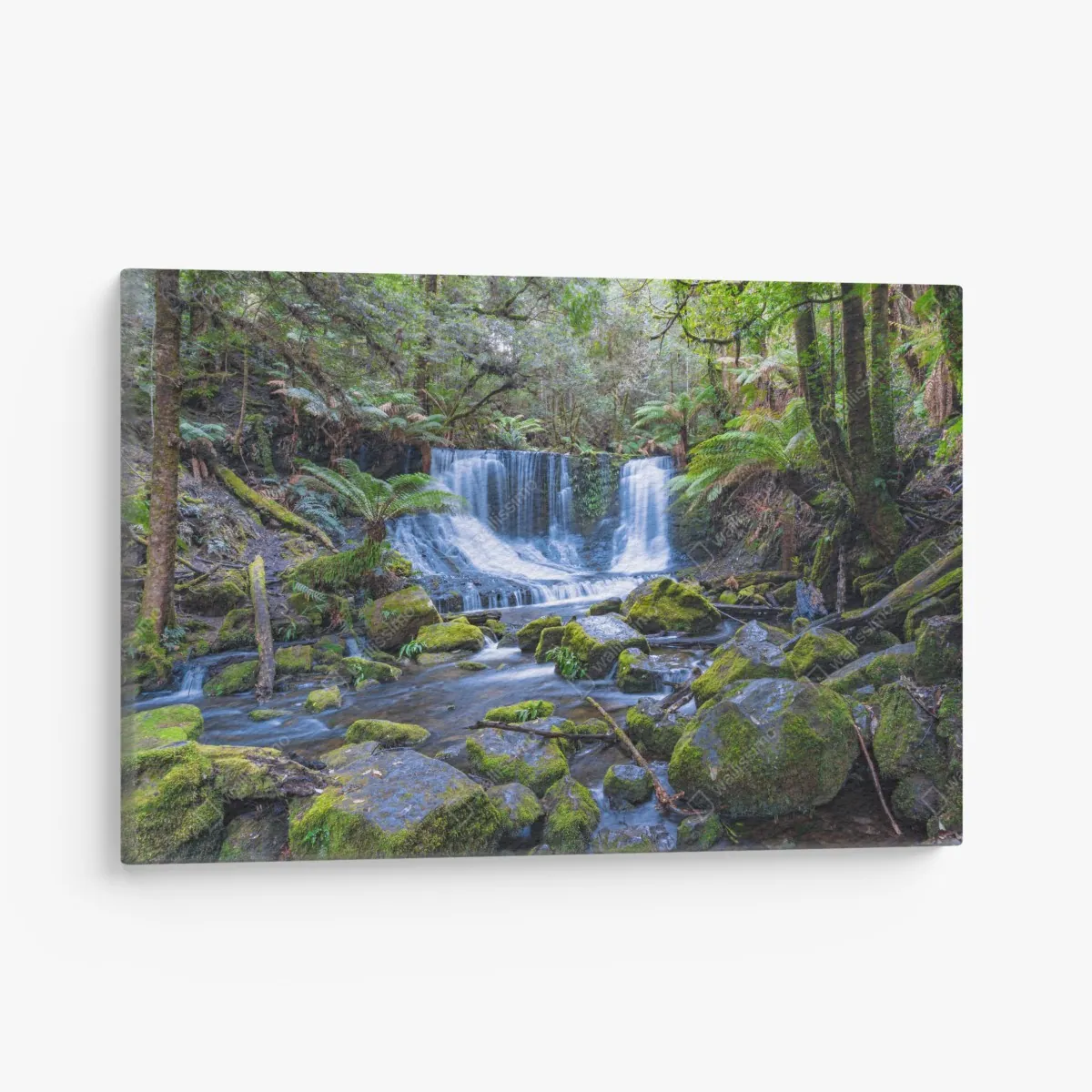 Leinwandbild friedlicher waldwasserfall – Wallnifity®