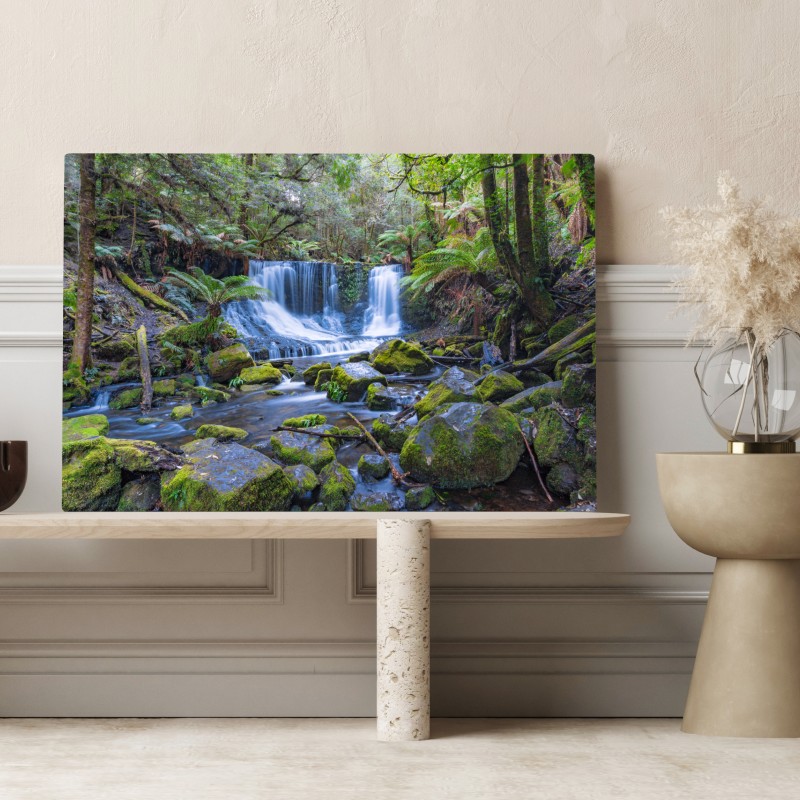 Leinwandbild friedlicher waldwasserfall – Wallnifity®
