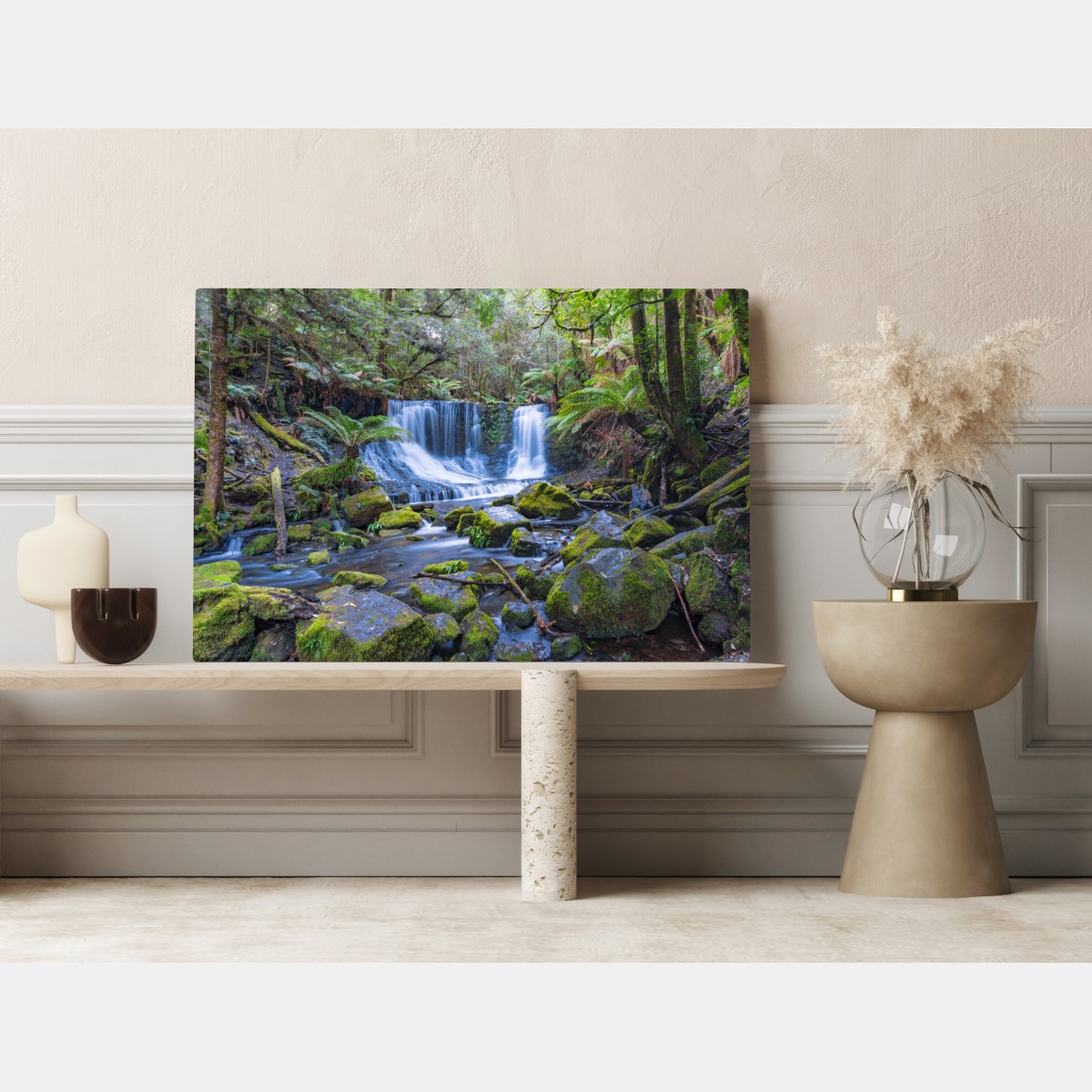Leinwandbild friedlicher waldwasserfall – Wallnifity®