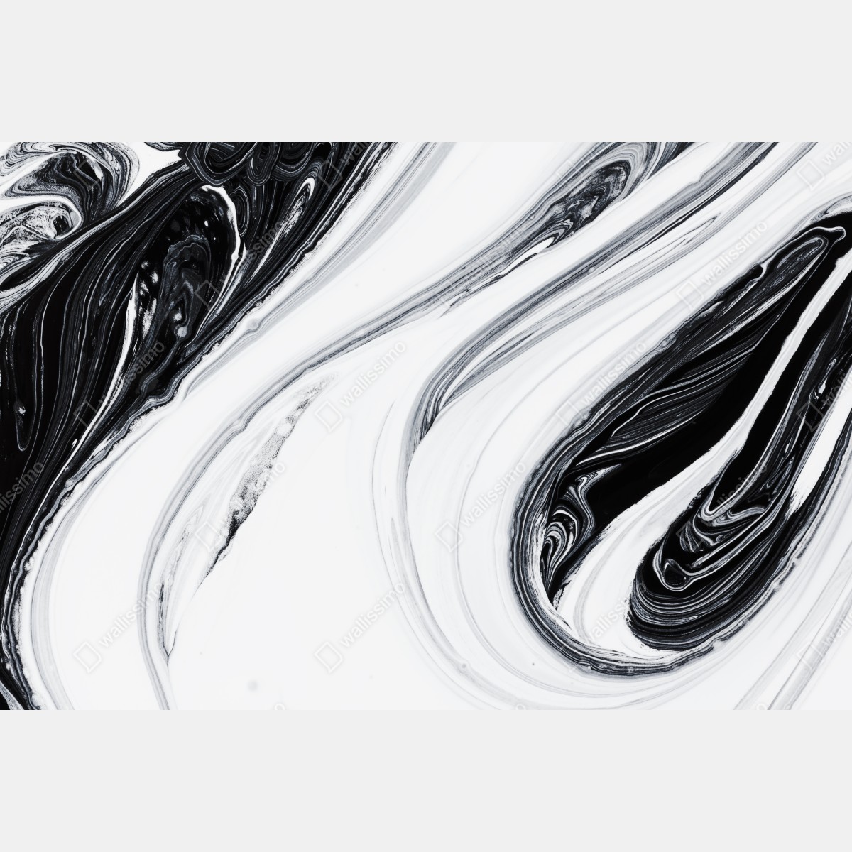 Leinwandbild monochromer marmorswirbel – Wallnifity® Leinwandbild monochromer marmorswirbel – Wallnifity®