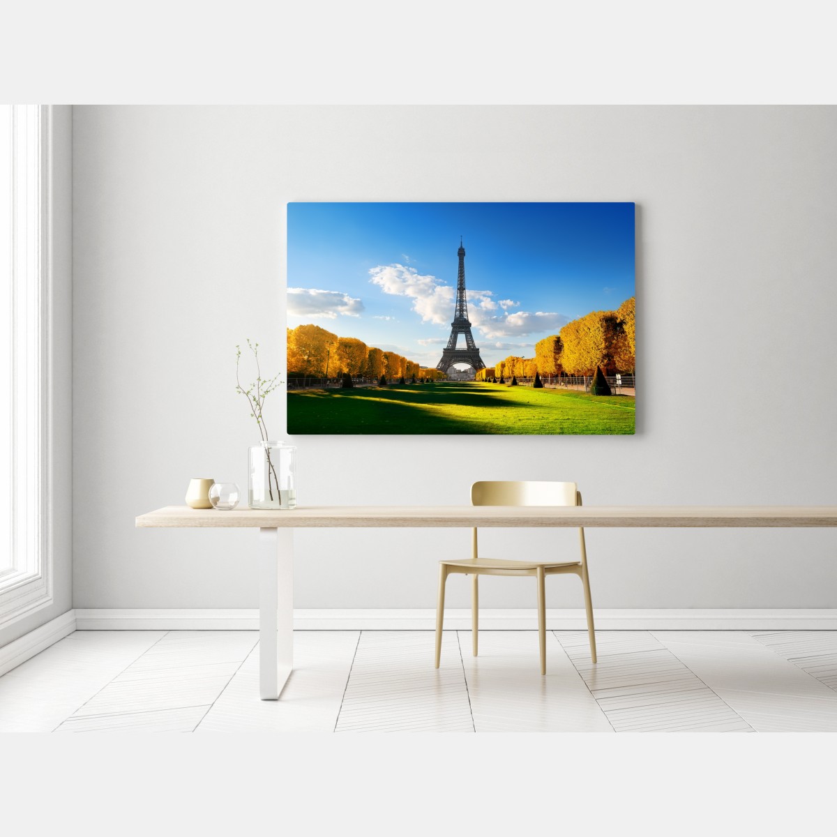 Leinwandbild frühling am Champs de Mars, Eiffelturm, Paris – Wallnifity® Leinwandbild frühling am Champs de Mars, Eiffelturm, Paris – Wallnifity®