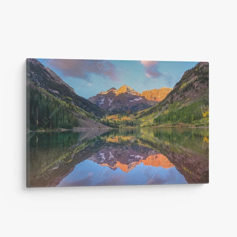 Leinwandbild Dubai skyline in der goldenen stunde – Wallnifity®