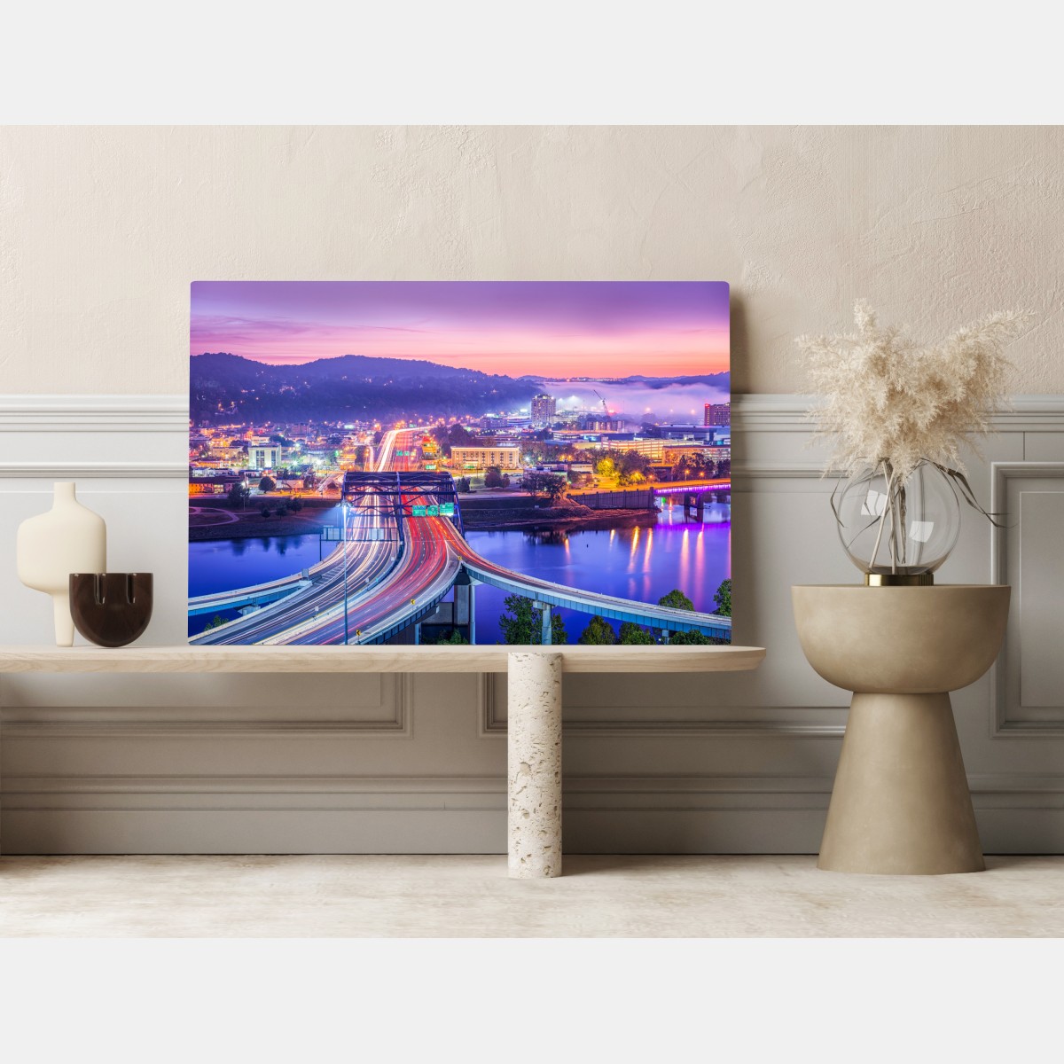 Leinwandbild Charleston skyline bei dämmerung – Wallnifity® Leinwandbild Charleston skyline bei dämmerung – Wallnifity®