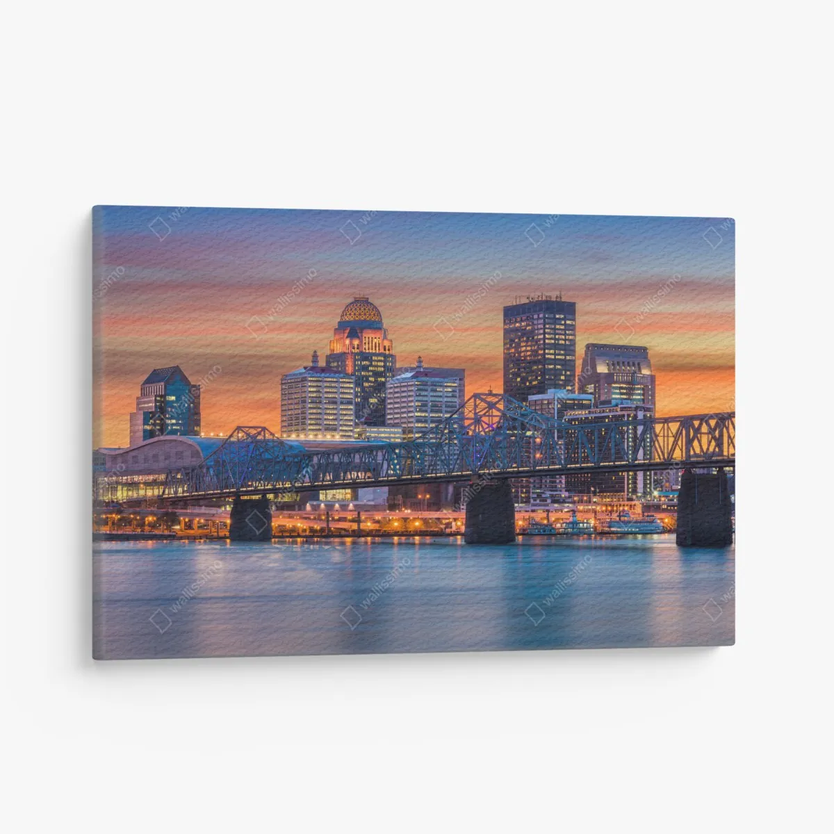 Leinwandbild Louisville skyline bei sonnenuntergang – Wallnifity® Leinwandbild Louisville skyline bei sonnenuntergang – Wallnifity®