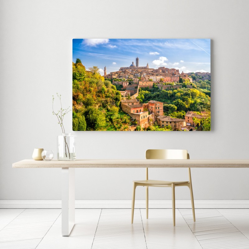 Leinwandbild Siena stadtpanorama, Italien – Wallnifity® Leinwandbild Siena stadtpanorama, Italien – Wallnifity®