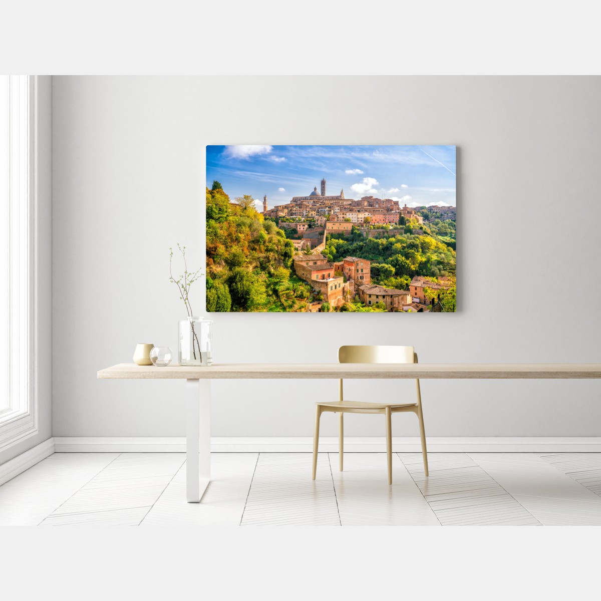 Leinwandbild Siena stadtpanorama, Italien – Wallnifity® Leinwandbild Siena stadtpanorama, Italien – Wallnifity®