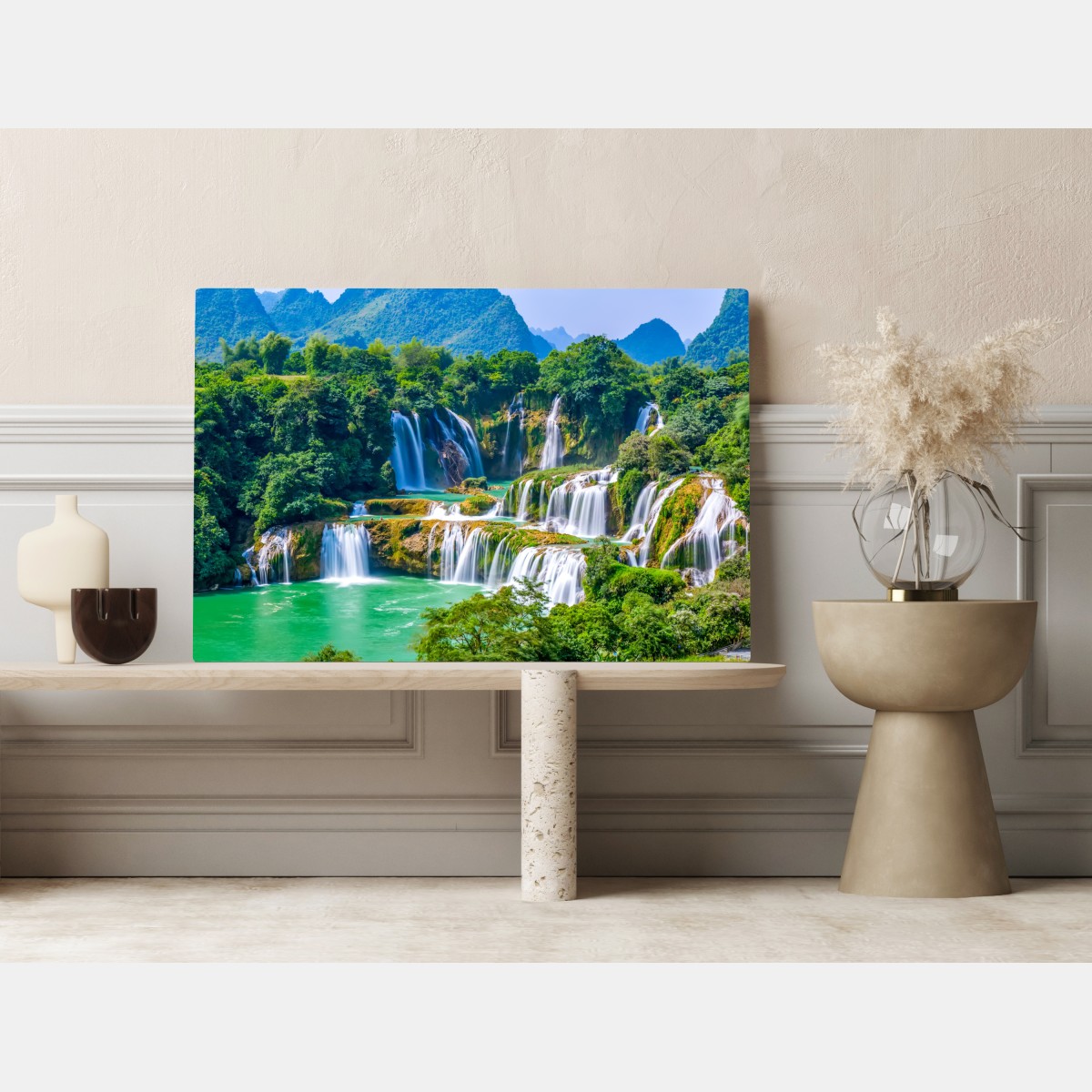 Leinwandbild smaragdgrüne kaskaden – Wallnifity® Leinwandbild smaragdgrüne kaskaden – Wallnifity®