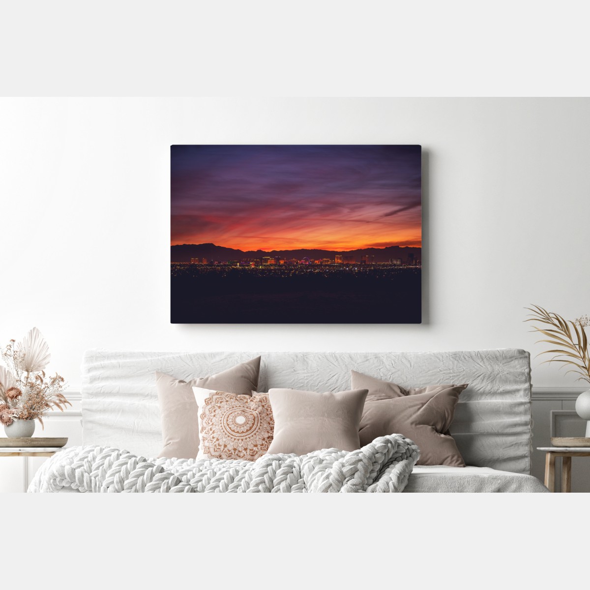 Leinwandbild Las Vegas panorama bei dämmerung – Wallnifity®