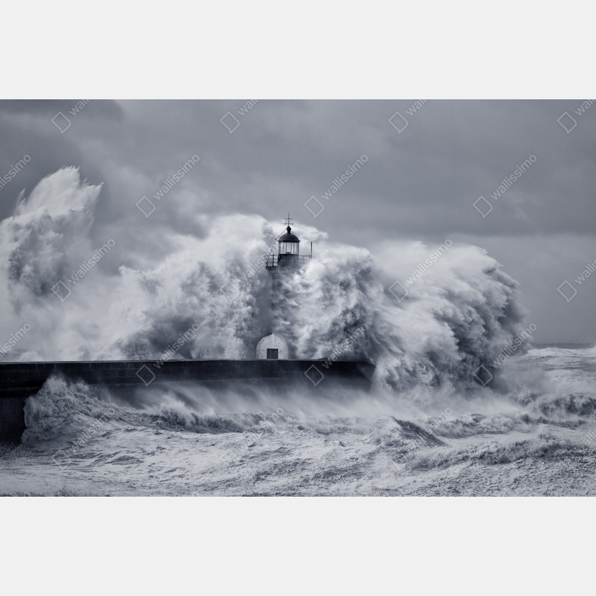 Leinwandbild leuchtturm von mächtigen wellen umgeben – Wallnifity® Leinwandbild leuchtturm von mächtigen wellen umgeben – Wallnifity®