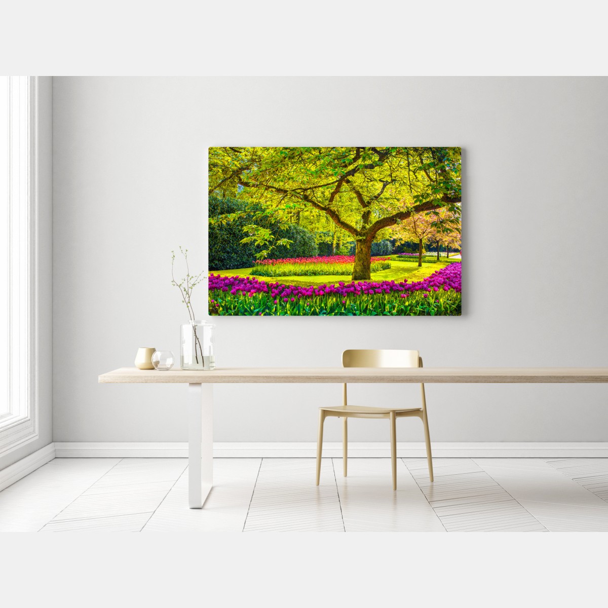 Leinwandbild bunter tulpengarten in Keukenhof – Wallnifity® Leinwandbild bunter tulpengarten in Keukenhof – Wallnifity®