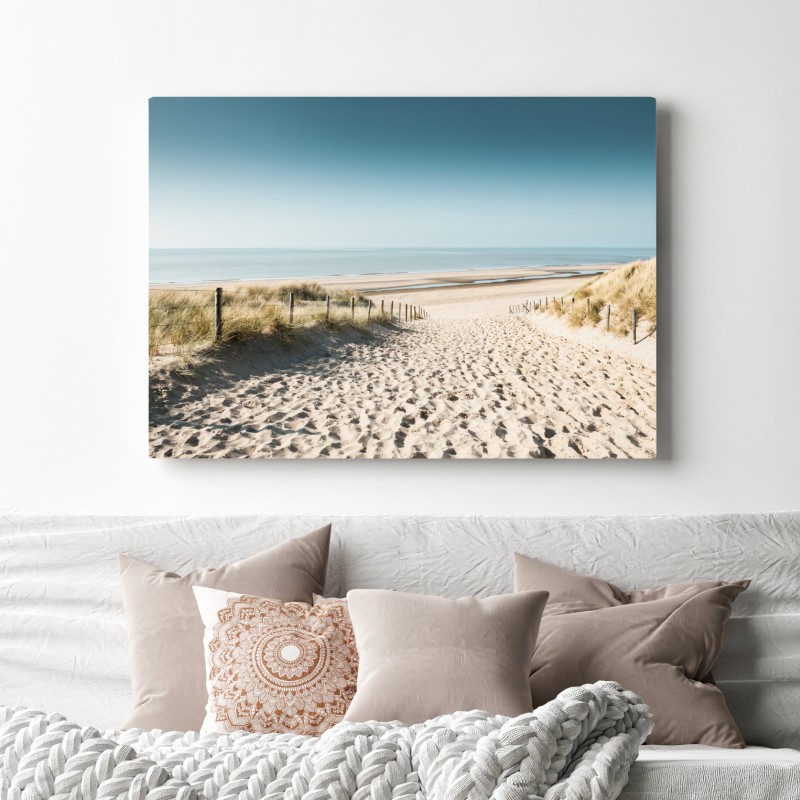 Leinwandbild sanddünen und ruhige Nordsee bei Noordwijk – Wallnifity® Leinwandbild sanddünen und ruhige Nordsee bei Noordwijk – Wallnifity®