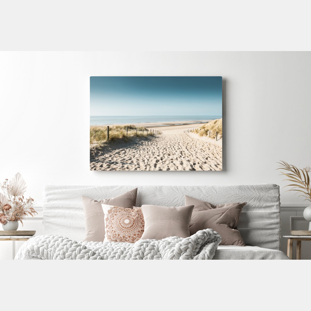 Leinwandbild sanddünen und ruhige Nordsee bei Noordwijk – Wallnifity® Leinwandbild sanddünen und ruhige Nordsee bei Noordwijk – Wallnifity®