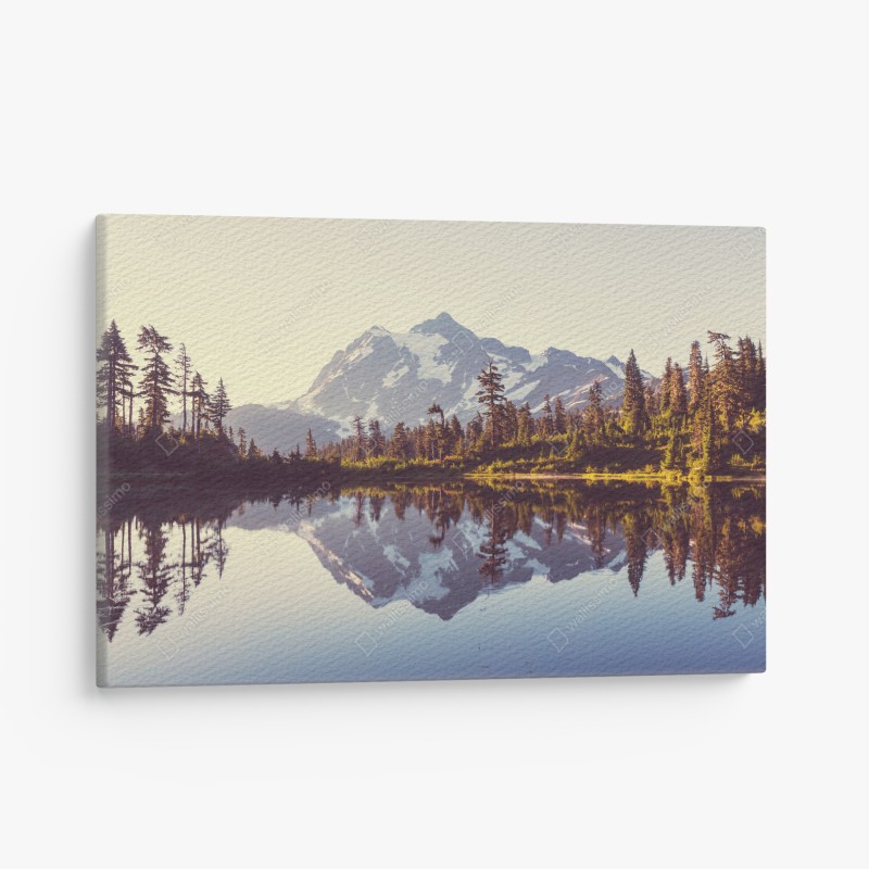 Leinwandbild eukalyptus aquarell botanisches muster auf dunklem hintergrund – Wallnifity®