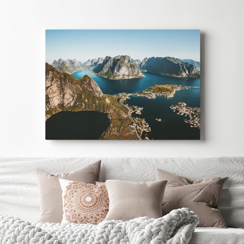 Leinwandbild majestätische fjordlandschaft – Wallnifity® Leinwandbild majestätische fjordlandschaft – Wallnifity®