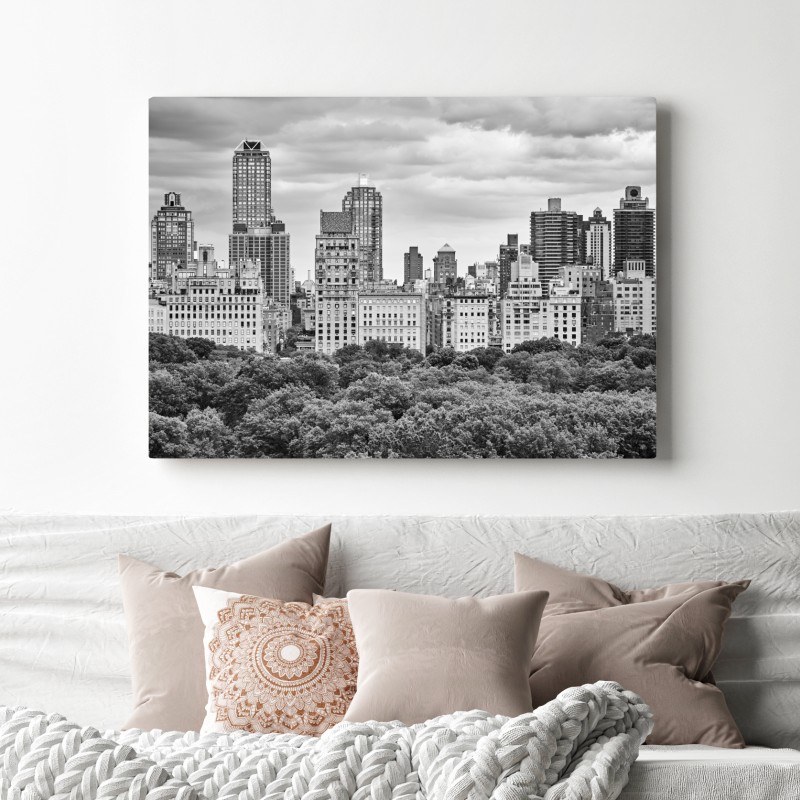 Leinwandbild Manhattan skyline in schwarzweiß – Wallnifity® Leinwandbild Manhattan skyline in schwarzweiß – Wallnifity®