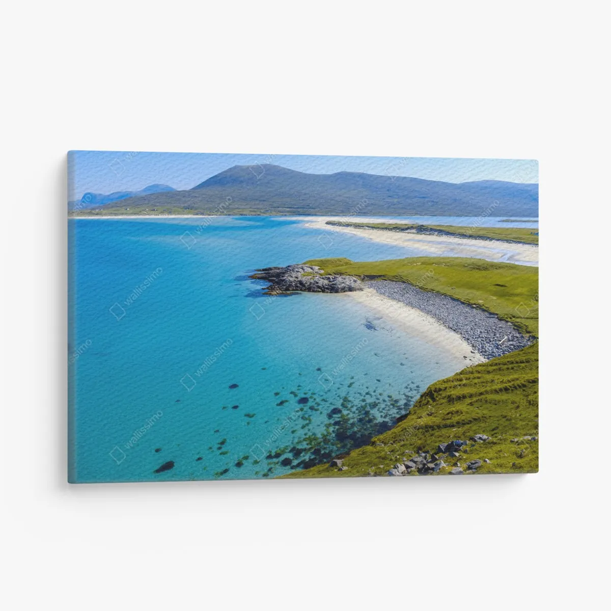 Leinwandbild ruhige türkisfarbene strandlandschaft – Wallnifity® Leinwandbild ruhige türkisfarbene strandlandschaft – Wallnifity®