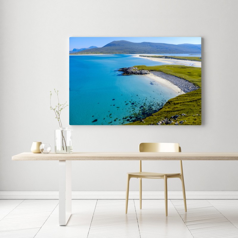 Leinwandbild ruhige türkisfarbene strandlandschaft – Wallnifity® Leinwandbild ruhige türkisfarbene strandlandschaft – Wallnifity®