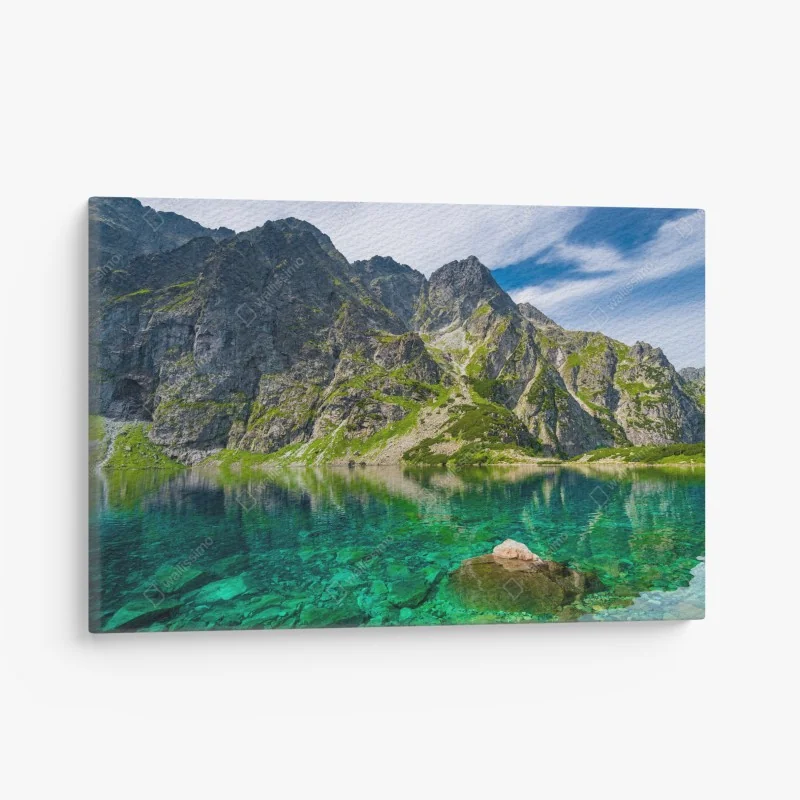 Leinwandbild sonnige Cala Esmeralda türkisbucht – Wallnifity®