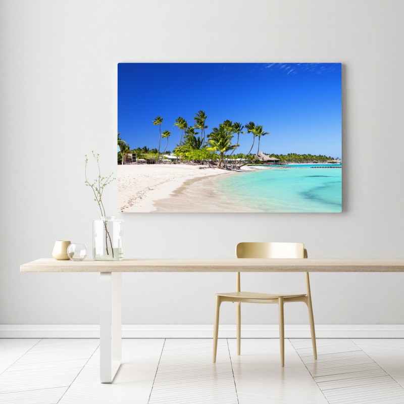 Leinwandbild tropischer strand in Cap Cana – Wallnifity® Leinwandbild tropischer strand in Cap Cana – Wallnifity®