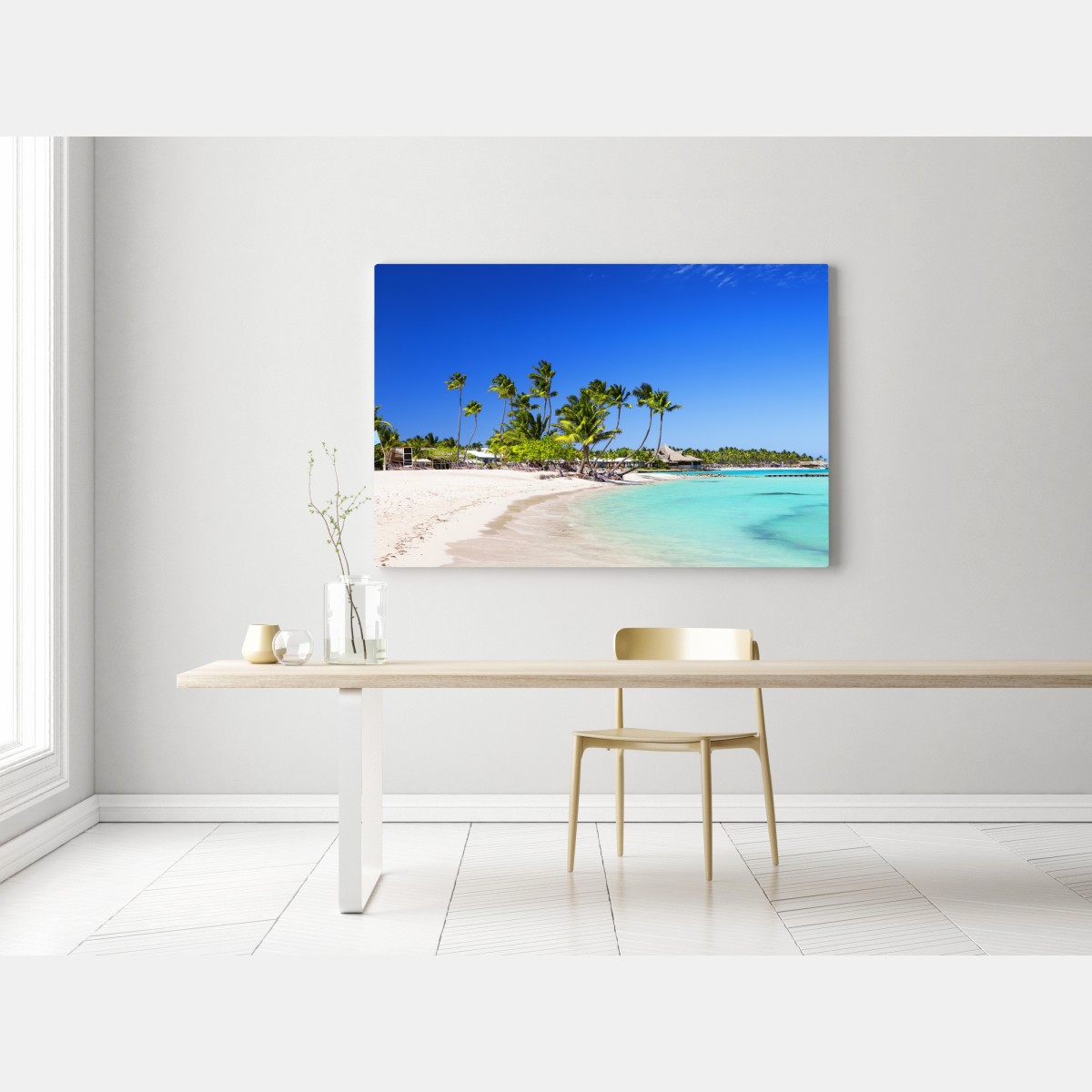 Leinwandbild tropischer strand in Cap Cana – Wallnifity® Leinwandbild tropischer strand in Cap Cana – Wallnifity®