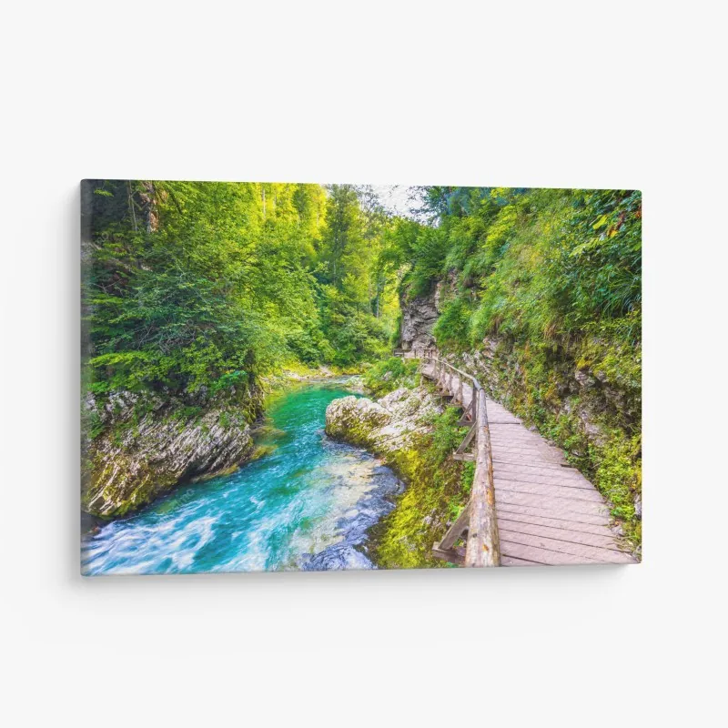 Leinwandbild nahtloses muster mit rock-symbolen – Wallnifity®