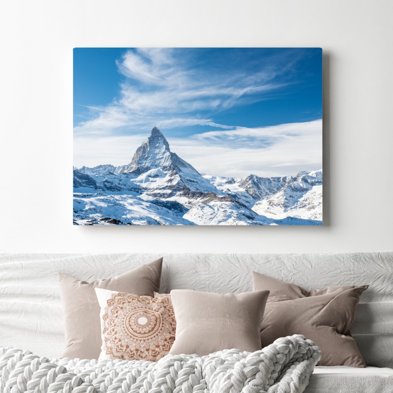 Leinwandbild majestätischer alpiner gipfel in den Alpen – Wallnifity® Leinwandbild majestätischer alpiner gipfel in den Alpen – Wallnifity®