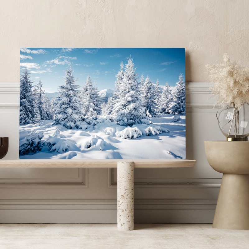 Leinwandbild winterruhe in den Karpaten – Wallnifity® Leinwandbild winterruhe in den Karpaten – Wallnifity®