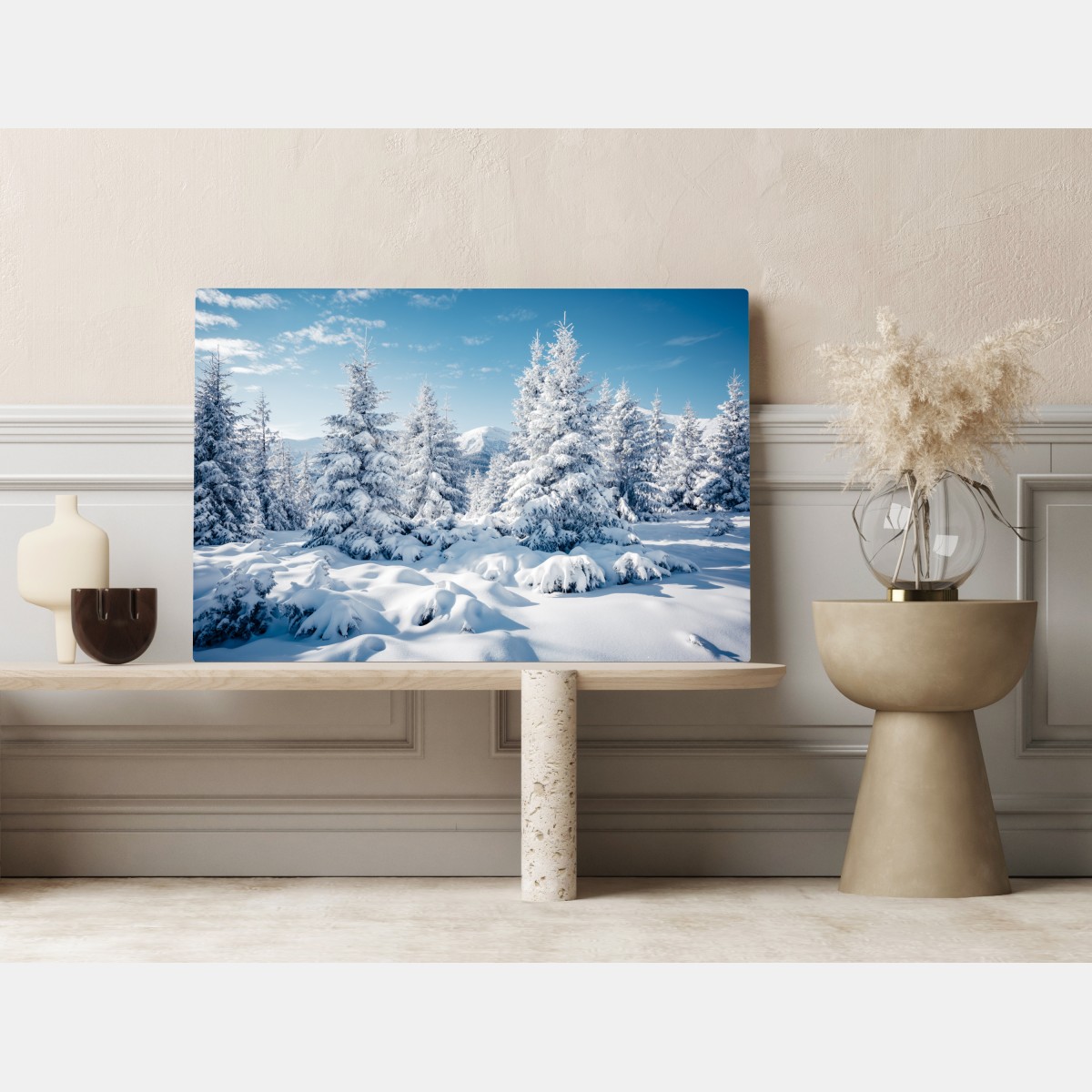 Leinwandbild winterruhe in den Karpaten – Wallnifity® Leinwandbild winterruhe in den Karpaten – Wallnifity®