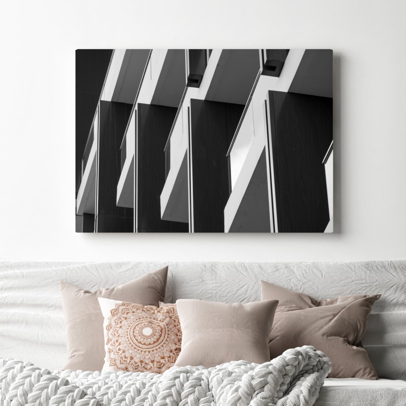 Leinwandbild geometrischer rhythmus der balkone – Wallnifity® Leinwandbild geometrischer rhythmus der balkone – Wallnifity®