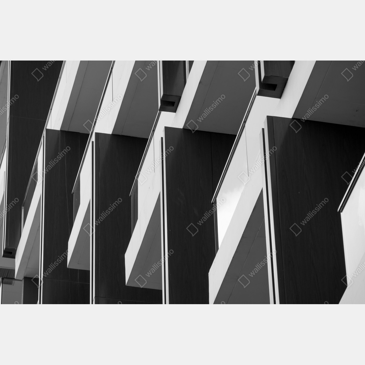 Leinwandbild geometrischer rhythmus der balkone – Wallnifity® Leinwandbild geometrischer rhythmus der balkone – Wallnifity®