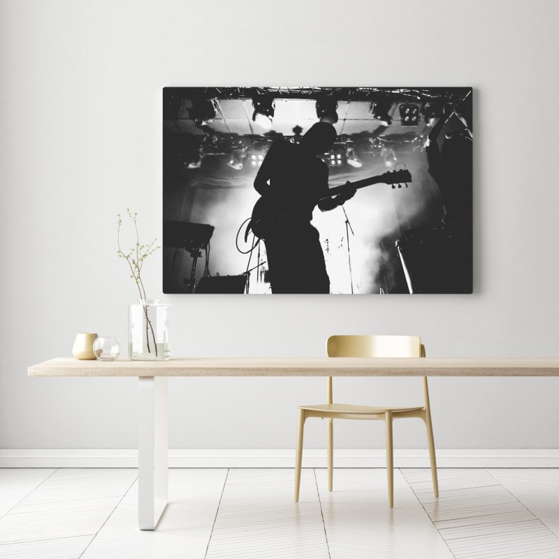 Leinwandbild gitaristensilhouette bei einem live-konzert – Wallnifity® Leinwandbild gitaristensilhouette bei einem live-konzert – Wallnifity®