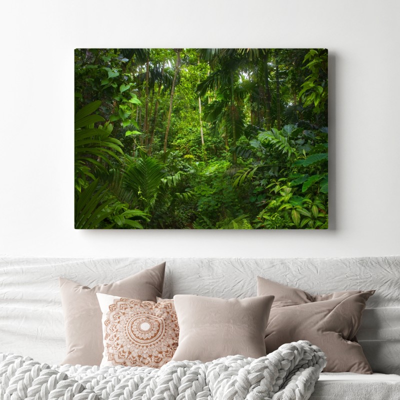 Leinwandbild üppiger tropischer dschungel – Wallnifity® Leinwandbild üppiger tropischer dschungel – Wallnifity®