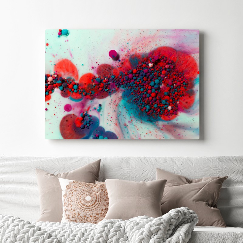 Leinwandbild lebendige marmorierte farbexplosion – Wallnifity®