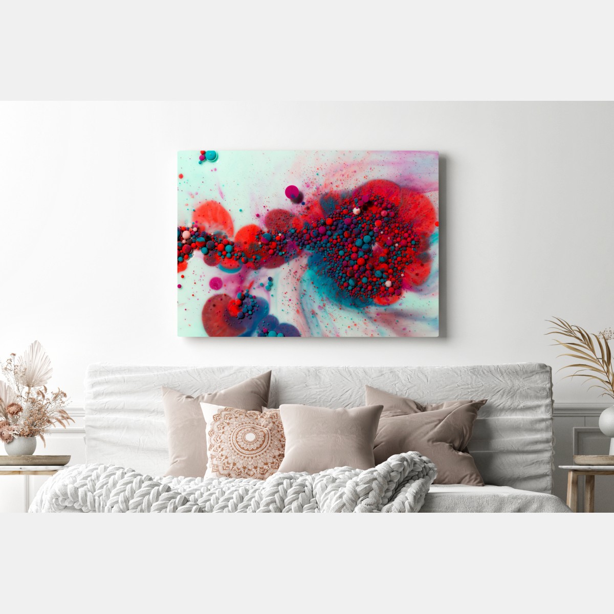 Leinwandbild lebendige marmorierte farbexplosion – Wallnifity®