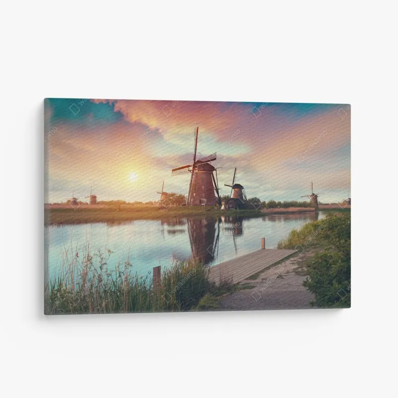 Leinwandbild ruhiges botanisches lotosmuster – Wallnifity®