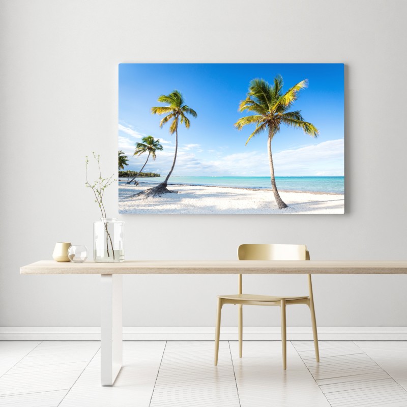 Leinwandbild tropischer palmenstrand – Wallnifity® Leinwandbild tropischer palmenstrand – Wallnifity®