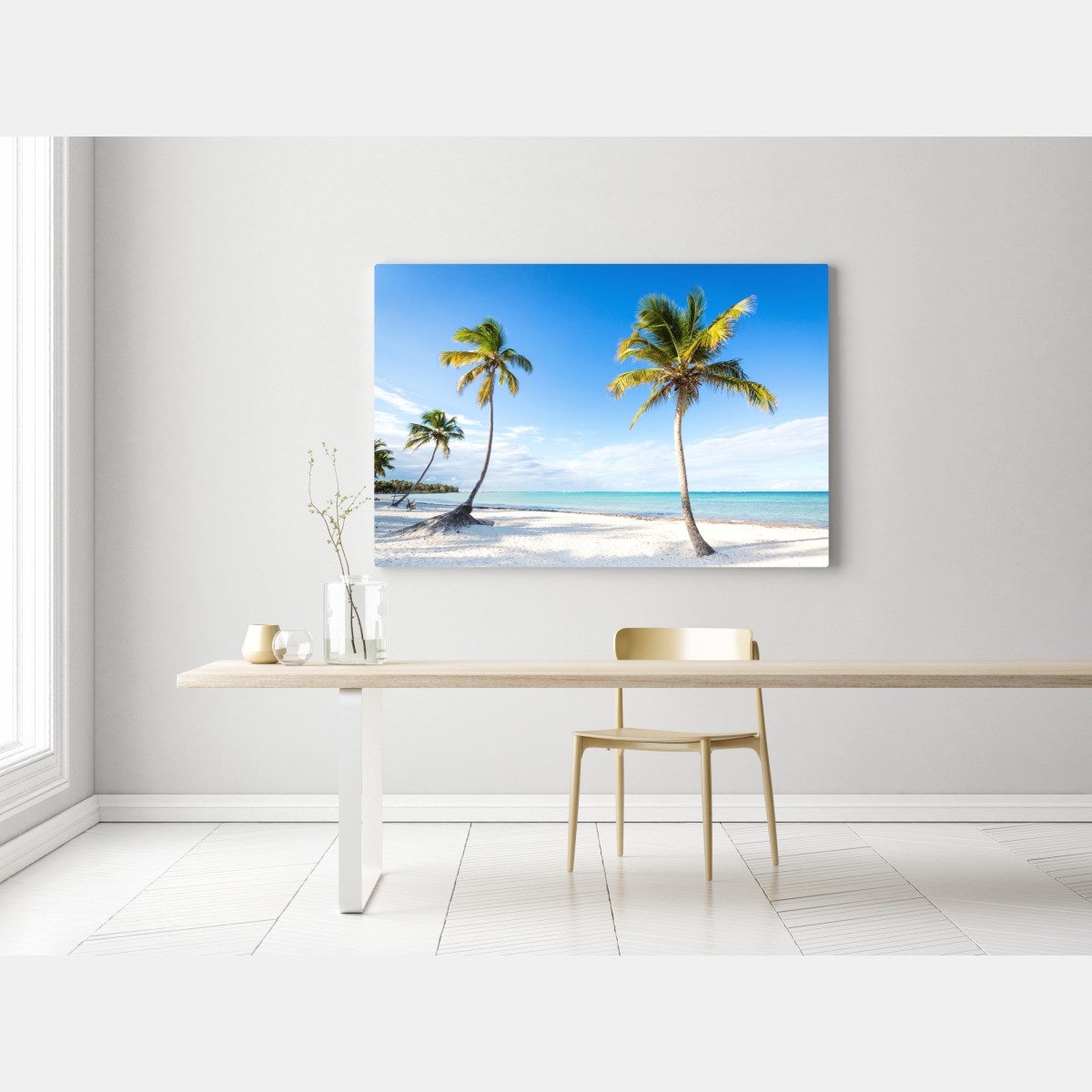 Leinwandbild tropischer palmenstrand – Wallnifity® Leinwandbild tropischer palmenstrand – Wallnifity®