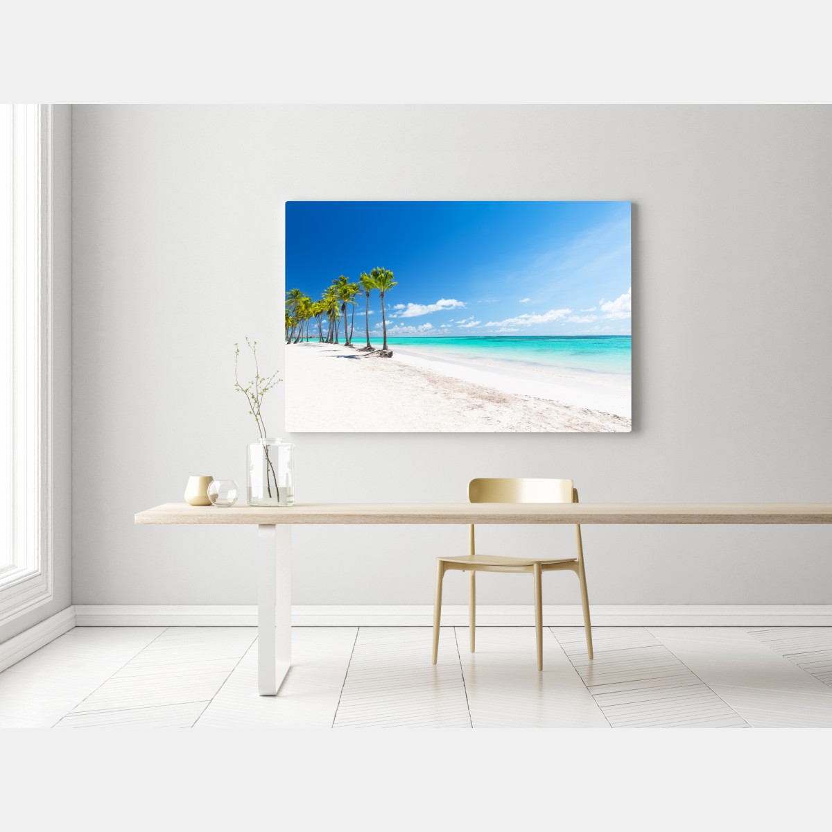 Leinwandbild palmen am strand von Punta Cana – Wallnifity® Leinwandbild palmen am strand von Punta Cana – Wallnifity®