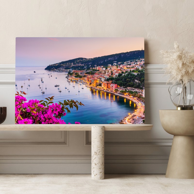 Leinwandbild sonnenuntergang über Villefranche-sur-Mer – Wallnifity® Leinwandbild sonnenuntergang über Villefranche-sur-Mer – Wallnifity®