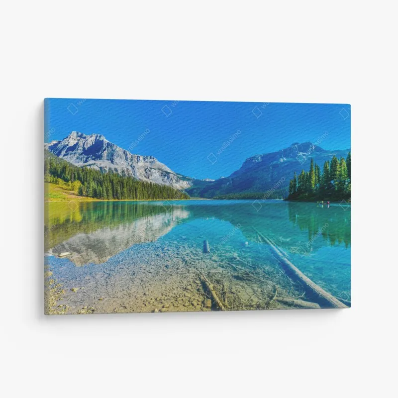 Leinwandbild elegantes beiges damastmuster – Wallnifity®