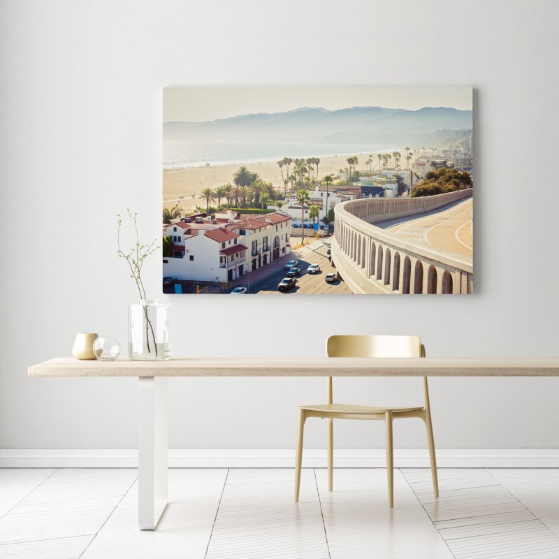 Leinwandbild Santa Monica küstenpanorama – Wallnifity® Leinwandbild Santa Monica küstenpanorama – Wallnifity®