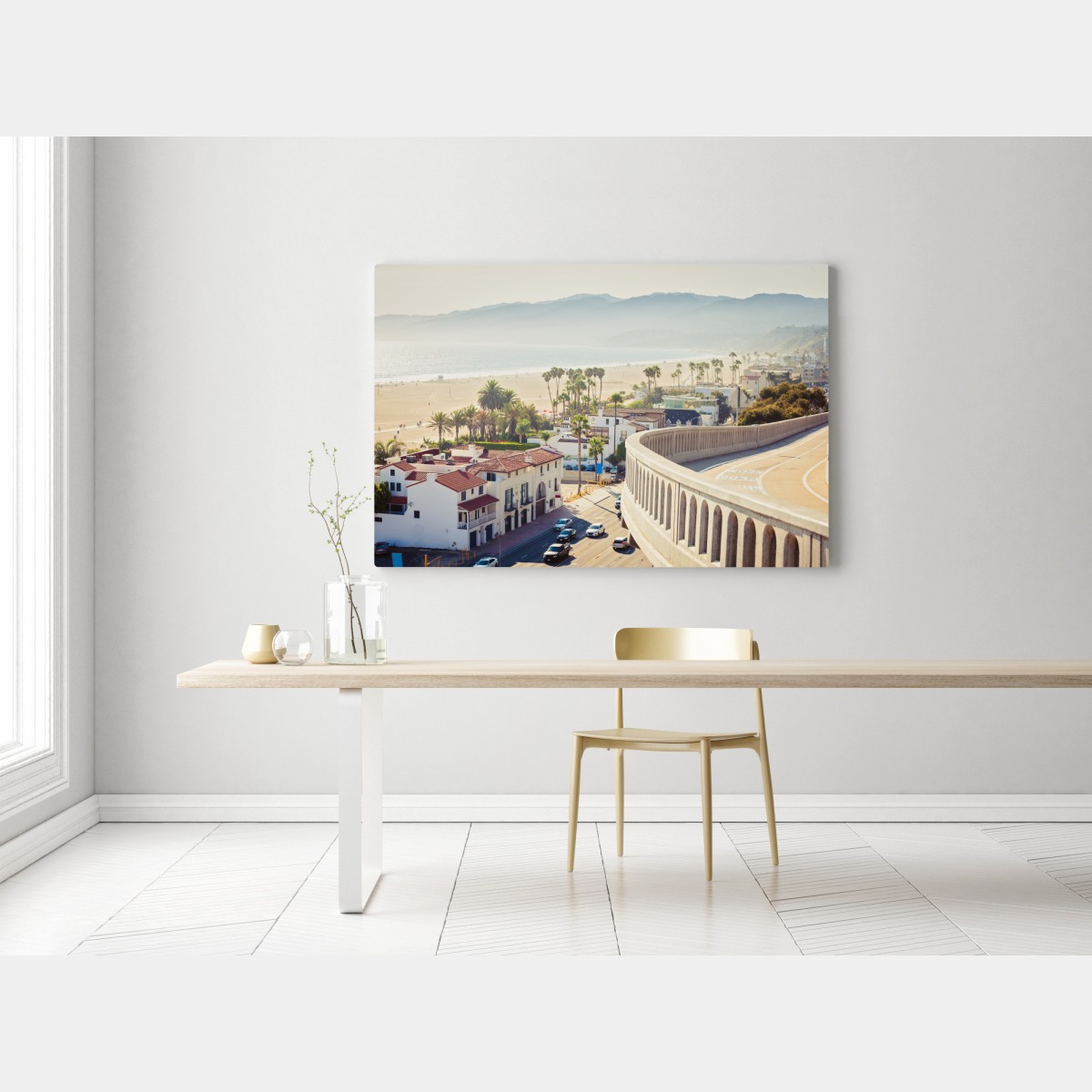 Leinwandbild Santa Monica küstenpanorama – Wallnifity® Leinwandbild Santa Monica küstenpanorama – Wallnifity®