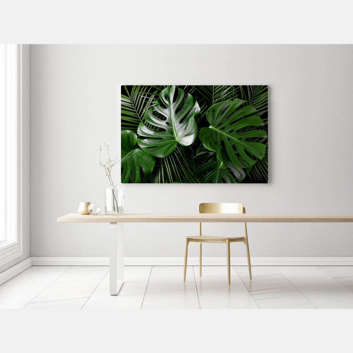 Leinwandbild üppige monstera-blätter – Wallnifity®