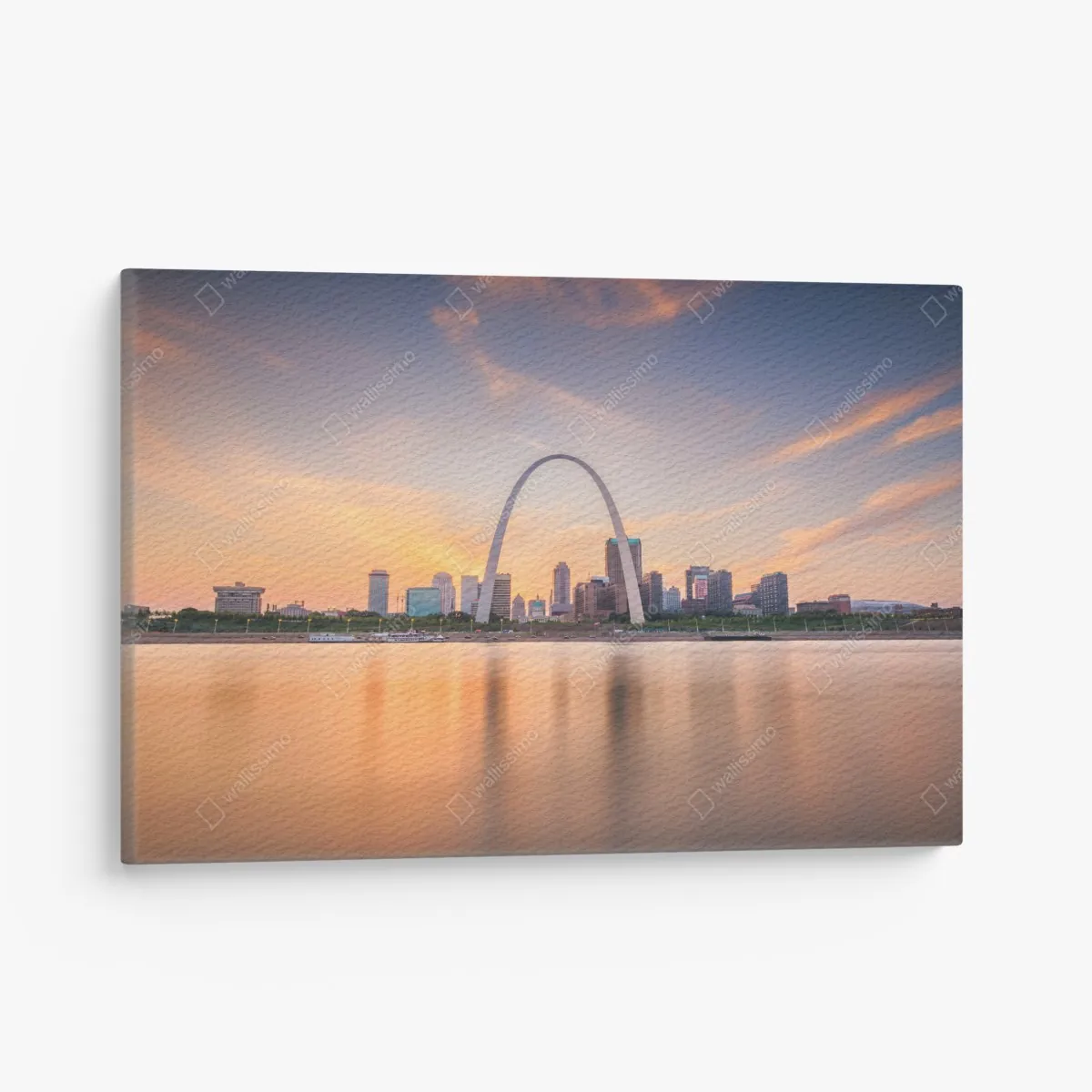 Leinwandbild St. Louis skyline bei dämmerung – Wallnifity® Leinwandbild St. Louis skyline bei dämmerung – Wallnifity®