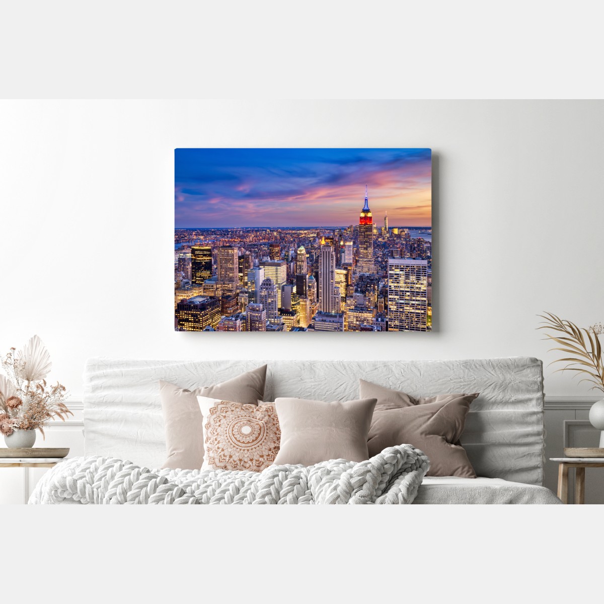 Leinwandbild New York skyline bei dämmerung – Wallnifity® Leinwandbild New York skyline bei dämmerung – Wallnifity®