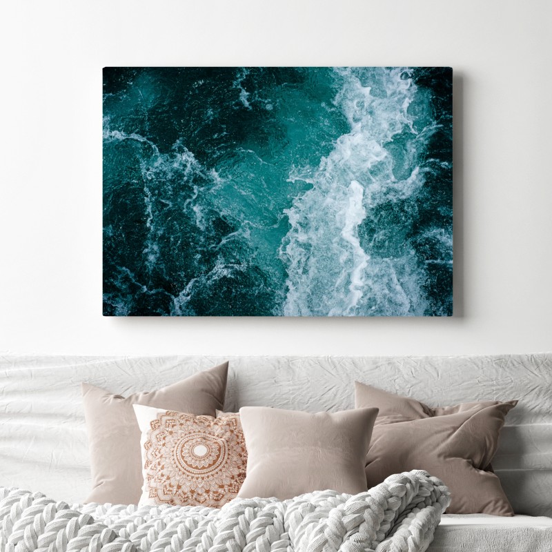 Leinwandbild türkisblaue ozeanwellen – Wallnifity® Leinwandbild türkisblaue ozeanwellen – Wallnifity®