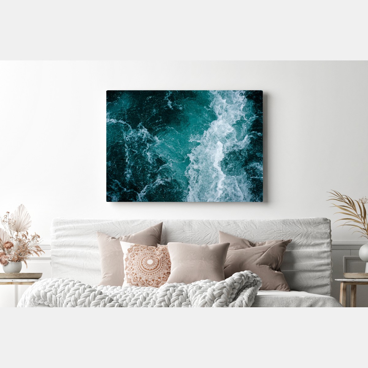 Leinwandbild türkisblaue ozeanwellen – Wallnifity® Leinwandbild türkisblaue ozeanwellen – Wallnifity®