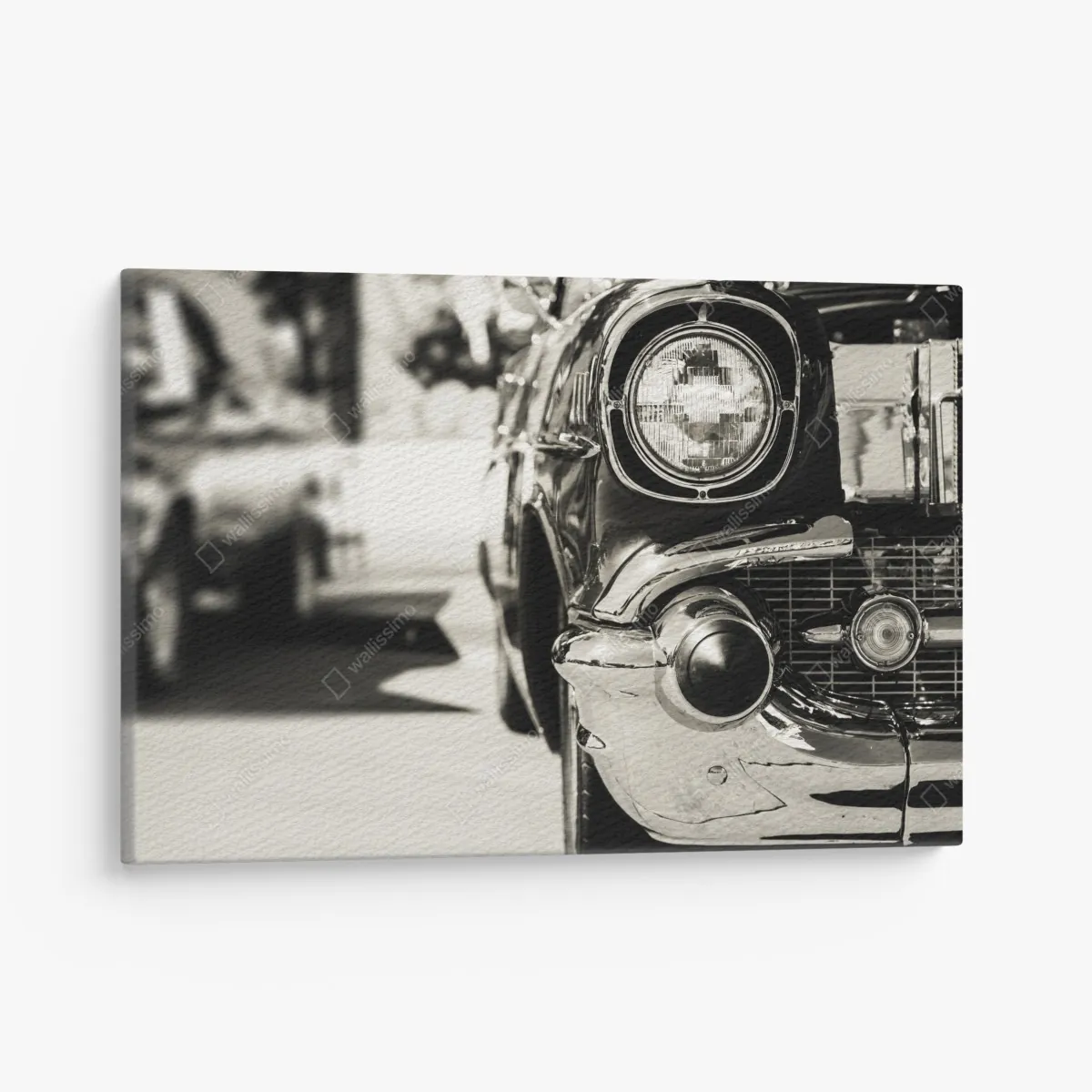 Leinwandbild vintage chrom klassisches auto nahaufnahme – Wallnifity® Leinwandbild vintage chrom klassisches auto nahaufnahme – Wallnifity®